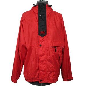 Helly Hansen red packable Helly Tech rain‎ jacket windbreaker